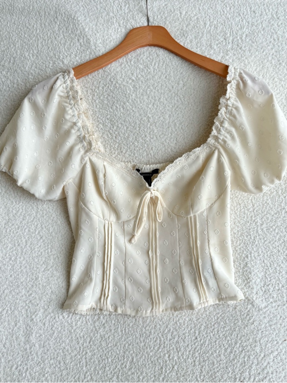 Forever 21 Corset Romantic Crop Top Blouse